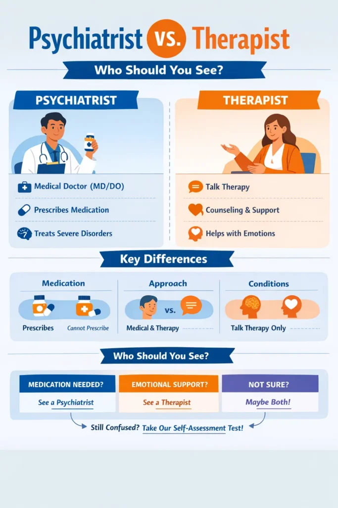 Psychiatrist vs. Therapist