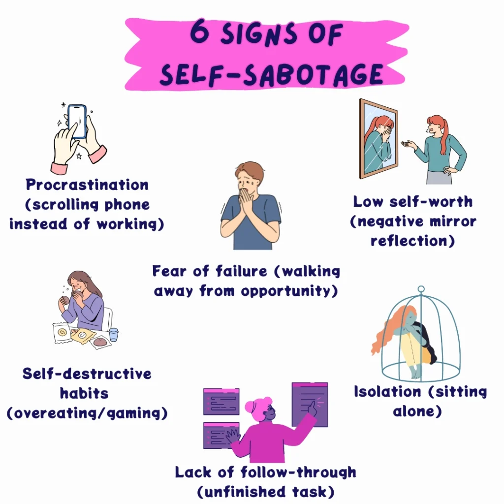 6 signs of self sabotage
