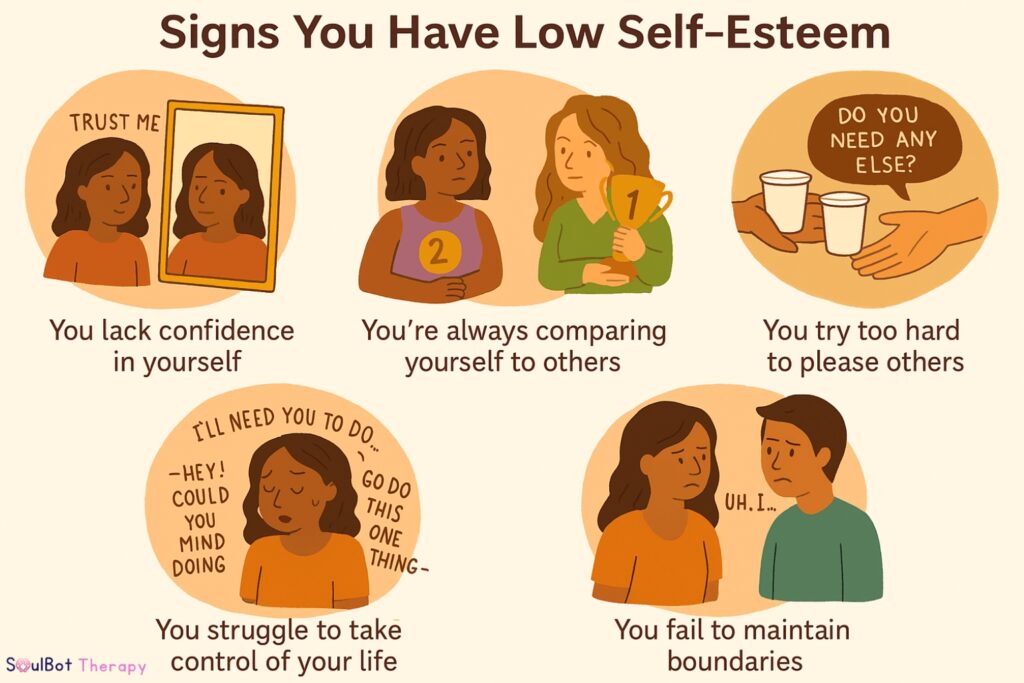 signs of low self esteem