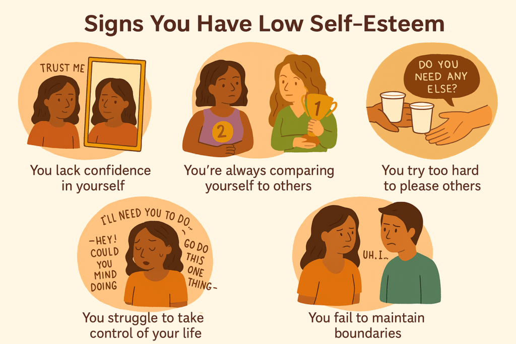 signs of low self esteem