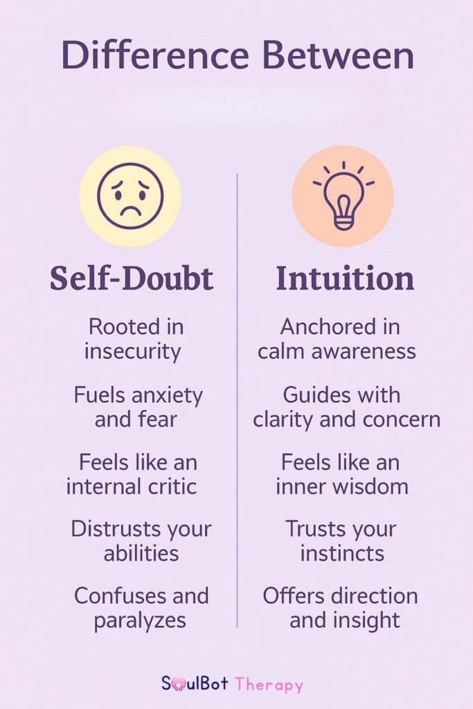 Difference Between Self-Doubt and Intuition