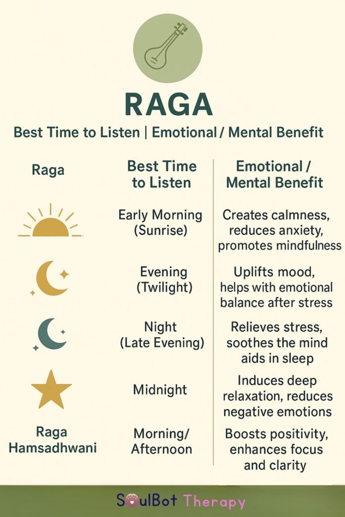 Best time for raga therapy