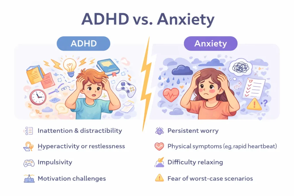 ADHD vs Anxiety