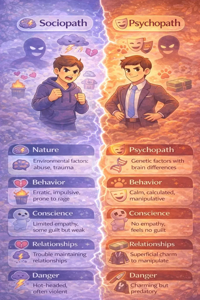 Sociopath vs Psychopath